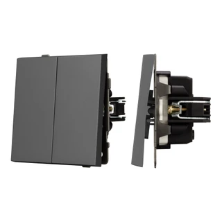 Фото #1 товара Механизм выключателя управления шторами SWT-TENDO-MKR2-SFPL-GR (230V, 10A) (Arlight, -)