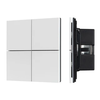 Фото #1 товара INTELLIGENT ARLIGHT Кнопочная панель KNX-304-23-IN White (BUS, Frameless) (IARL, IP20 Металл, 2 года)