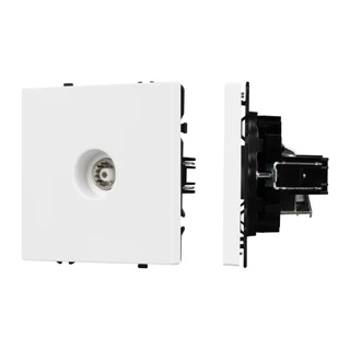 Фото #1 товара Механизм телевизионной розетки SCT-NOBE-MTV1-SFPL-WH (Arlight, Белый кварц)