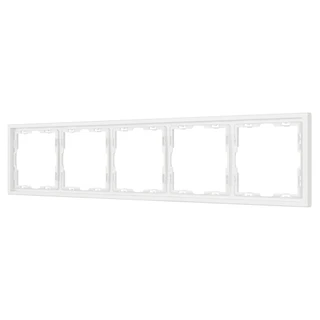 Фото #1 товара Рамка пластиковая FRM-NOBE-SFPL-5-WH (Arlight, Белый кварц)