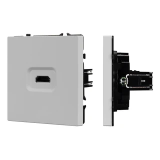Фото #1 товара Механизм HDMI розетки SCT-NOBE-MHD1-SFPL-IS (Arlight, Никель)