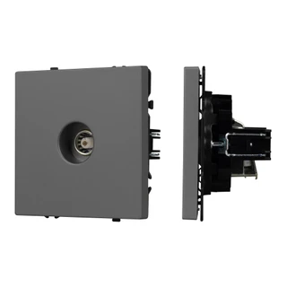 Фото #1 товара Механизм телевизионной розетки SCT-NOBE-MTV1-SFPL-GR (Arlight, Серый базальт)