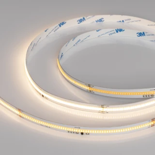 Фото #1 товара Светодиодная лента SPI-COB-X378-12mm 24V Warm3000-PX63-BPT (7 W/m, IP20, 5m) (Arlight, бегущий огонь)