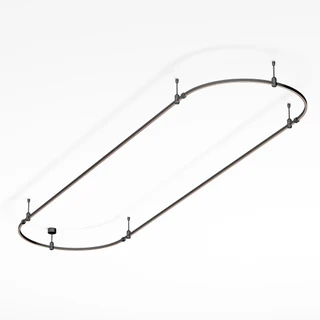 Фото #1 товара Основание ART-APRIORI-OVAL-ROD-200-3000x1000 (BK) (Arlight, IP20 Металл, 3 года)