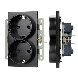 Фото #1 товара Механизм электрической розетки SCT-MEUD-PL-BK (250V, 16A) (Arlight, -)