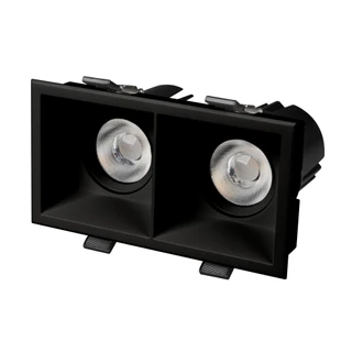 Фото #1 товара Светильник MS-FLOW-BUILT-S157x85-2x12W Warm3000 (BK, 55 deg, 230V) (Arlight, IP20 Металл, 5 лет)