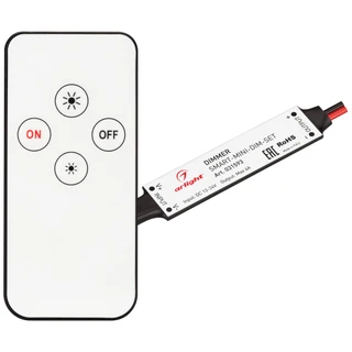Фото #1 товара Диммер SMART-MINI-DIM-SET (12-24V, 1x4A, ПДУ 4кн, IR) (Arlight, IP20 Пластик, 5 лет)