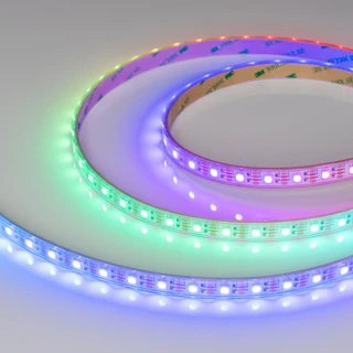 Фото #1 товара Светодиодная лента герметичная SPI-P-B60-12mm 12V RGB-PX1-BPT (8 W/m, IP66, 5060, 5m) (Arlight, бегущий огонь)