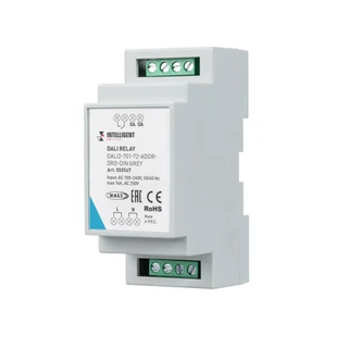 Фото #1 товара INTELLIGENT ARLIGHT Релейный модуль DALI2-701-72-ADDR-DRO-DIN Grey (230V, 1x16A) (IARL, DIN-рейка)