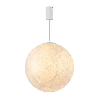 Фото #1 товара Светильник SP-SILKA-HANG-R600-12W Warm2700 (WH, 330 deg, 230V) (Arlight, IP20 Натуральный шелк, 3 года)