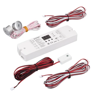 Фото #1 товара INTELLIGENT ARLIGHT Контроллер лестничный SMART-SPI-302-82-2G-SH-PS-SUF (12-24V, TUYA Wi-Fi, 2.4G) (IARL, IP20 Пластик, 5 лет)