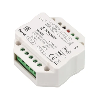 Фото #1 товара INTELLIGENT ARLIGHT Диммер SMART-TRIAC-601-72-DIM-PD-IN (230V, 1x1.5A, TUYA BLE, 2.4G) (IARL, IP20 Пластик, 5 лет)