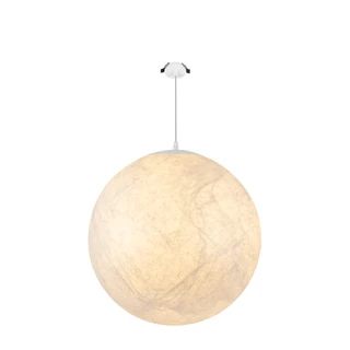 Фото #1 товара Светильник SP-SILKA-HANG-R600-12W Warm2700 (WH, 330 deg, 230V) (Arlight, IP20 Натуральный шелк, 3 года)