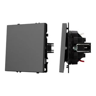 Фото #1 товара ARL NOBE Выключатель 1 кл софт-тач серый базальт SWT-MK01-SFPL-GR (250V, 10A) (Arlight, -)