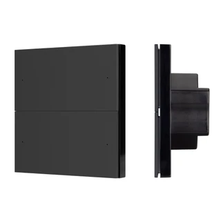 Фото #1 товара INTELLIGENT ARLIGHT Кнопочная панель SMART DALI-301-22-4K-D2-IN Black (BUS, Frameless) (IARL, IP20 Пластик, 5 лет)