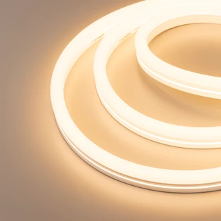Фото #1 товара Светодиодная лента герметичная MOONLIGHT-SIDE-X336-12x24mm 230V Warm2700 (11 W/m, IP65, 50m, wire x1) (Arlight, Грибовидная форма)