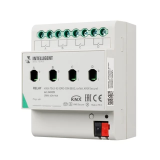 Фото #1 товара INTELLIGENT ARLIGHT Релейный модуль KNX-7043-82-DRO-DIN (BUS, 4x16А, KNX Secure) (IARL, IP20 Пластик, 2 года)