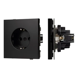 Фото #1 товара Механизм электрической розетки SCT-TENDO-MEU1-PL-BK (230V, 16A) (Arlight, Черный)