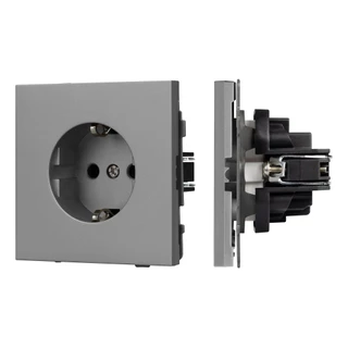Фото #1 товара Механизм электрической розетки SCT-TENDO-MEU1-PL-GR (230V, 16A) (Arlight, Графитовый)