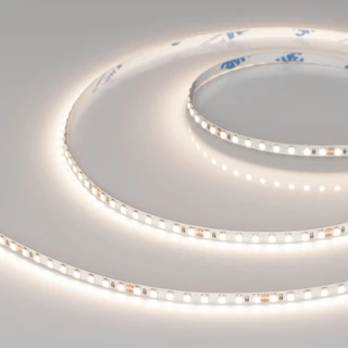 Фото #1 товара Светодиодная лента RT-A160-5mm 24V Warm3500 (9.6 W/m, IP20, 2835, 5m) (Arlight, Открытый)