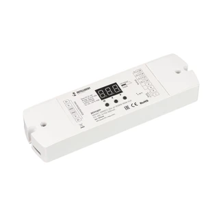 Фото #1 товара INTELLIGENT ARLIGHT Декодер SMART-DMX512-204-62-RGBW-RDM-SUF (12-48V, 4x150-500mA) (IARL, IP20 Пластик, 5 лет)