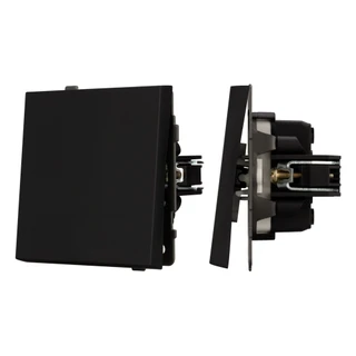 Фото #1 товара Механизм выключателя одноклавишный проходной SWT-TENDO-MKP1-SFPL-BK (230V, 10A) (Arlight, -)