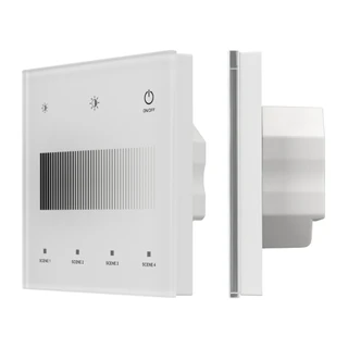 Фото #1 товара INTELLIGENT ARLIGHT Сенсорная панель SMART-DALI-301-11-1G-4SC-DT6 Белая (230V, встраиваемая, 2.4G) (IARL, IP20 Пластик, 5 лет)