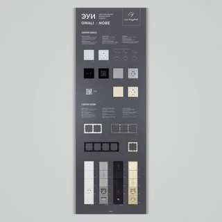 Фото #1 товара Стенд Электроустановки NOBE-OMALI-E2-1760x600mm (DB 3мм, пленка) (Arlight, -)