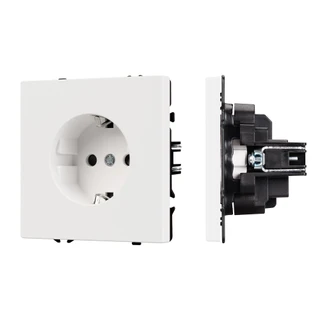 Фото #1 товара Механизм электрической розетки SCT-NOBE-MEU1-SFPL-WH (230V, 16A) (Arlight, Белый кварц)