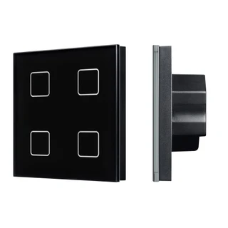 Фото #1 товара INTELLIGENT ARLIGHT Сенсорная панель DALI-301-11-IN Black (BUS/24V, Backlight) (IARL, IP20 Пластик, 5 лет)