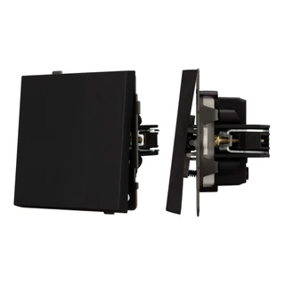 Фото #1 товара Механизм выключателя одноклавишный перекрёстный SWT-TENDO-MKX1-SFPL-BK (230V, 10A) (Arlight, -)