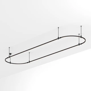 Фото #1 товара Основание ART-APRIORI-OVAL-ROD-400-4000x1000 (BK) (Arlight, IP20 Металл, 3 года)
