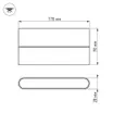 Светильник SP-WALL-FLAT-S170x90-2x6W Day4000 (GR, 120 deg, 230V) (Arlight, IP54 Металл, 3 года)
