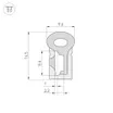 Силиконовый профиль WPH-FLEX-0817-SIDE-S8-20m WHITE (Arlight, Силикон)