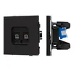 Механизм компьютерной розетки двойной SCT-TENDO-MPC2-SFPL-BK (RJ-45, CAT6) (Arlight, Матовый черный)
