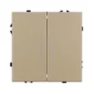 ARL NOBE Выключатель 2 кл подсветка софт-тач золотой песок SWT-MK02-SFPL-L-GD (250V, 10A) (Arlight, -)