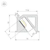 Профиль SL-BEVEL-H10-F14-2000 ANOD BLACK (Arlight, Алюминий)