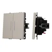 ARL NOBE Выключатель 2 кл подсветка софт-тач кашемир SWT-MK02-SFPL-L-CA (250V, 10A) (Arlight, -)
