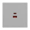 ARL NOBE USB Розетка тип A+C софт-тач никель SCT-MUAC-SFPL-FC-IS (65W, QC3) (Arlight, -)