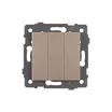 Механизм выключателя трехклавишный непроходной SWT-MK03-PL-GD-V (250V, 10A) (Arlight, -)