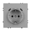 ARL NOBE Розетка зк со шторками с USB тип C+С софт-тач никель SCT-MUCC-SFPL-IS (250V, 16A) (Arlight, -)