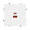 Механизм розетки с быстрой USB зарядкой SCT-NOBE-MUAC-SFPL-FC-WH (65W, QC3) (Arlight, Белый кварц)