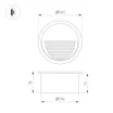 Светильник встраиваемый LTD-RIBONIK-R202-8W Warm3000 (Черный, 50 deg, 230V) (Arlight, IP65 Металл, 5 лет)