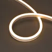 Светодиодная лента герметичная MOONLIGHT-SIDE-A140-12x17mm 24V Warm2700 (9.6 W/m, IP67, 5m, wire x2) (Arlight, Вывод боковой, 5 лет)
