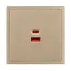 ARL NOBE USB Розетка тип A+C софт-тач золотой песок SCT-MUAC-SFPL-FC-GD (65W, QC3) (Arlight, -)