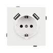 Механизм розетки с USB зарядкой SCT-TENDO-MUAA-SFPL-WH (230V, 16A) (Arlight, Матовый белый)