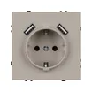Механизм розетки с USB зарядкой SCT-NOBE-MUAA-SFPL-CA (230V, 16A) (Arlight, Кашемир)