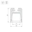 Профиль с экраном ALU-SWISS-20-2000 ANOD+FROST (Arlight, Алюминий)