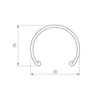 Экран матовый ROUND-D30 OPAL (Arlight, Пластик)