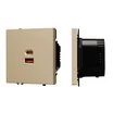 Механизм розетки с быстрой USB зарядкой SCT-NOBE-MUAC-SFPL-FC-GD (65W, QC3) (Arlight, Золотой песок)